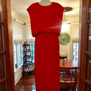 Red Anthropologie Maeve Maxi
